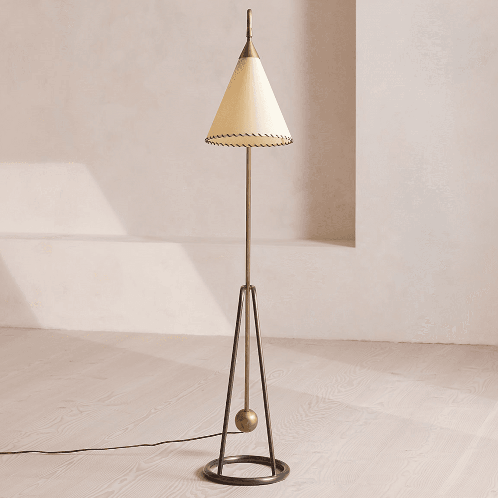 Beatrice Floor Lamp, Antique Brass
