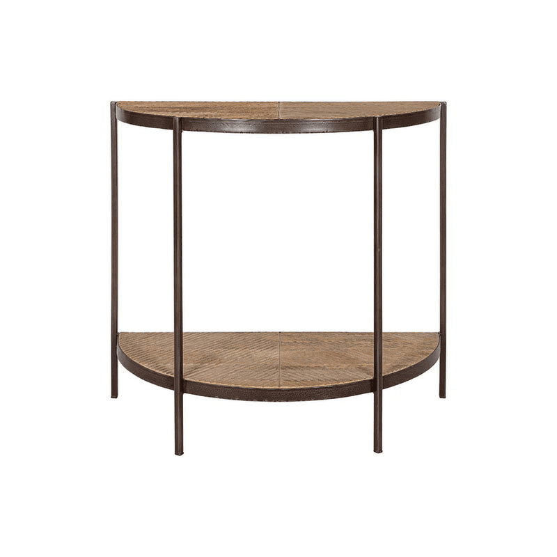 Aasha Half Moon Console Table, Mango Wood