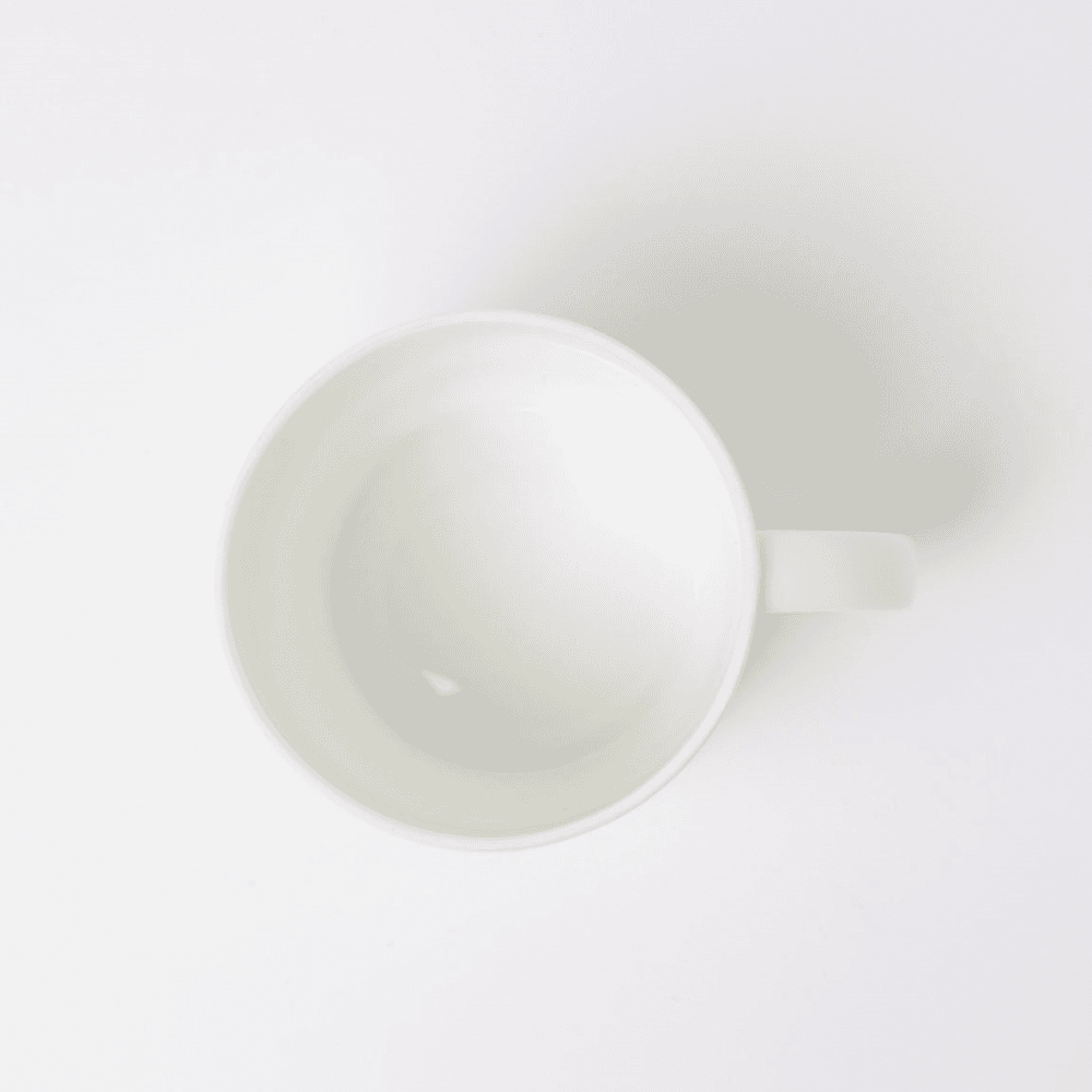 Arc Bone China Mug, White