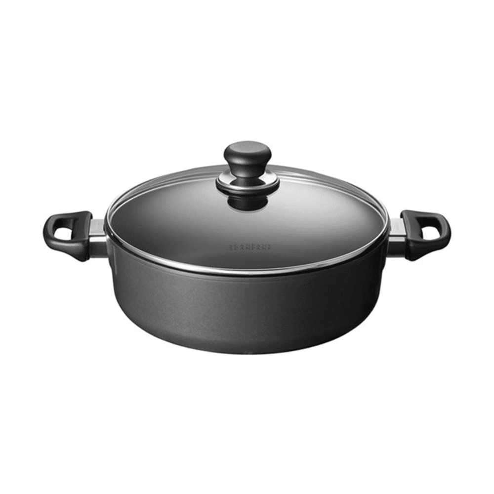 Classic induction Low sauce pot with lid, black