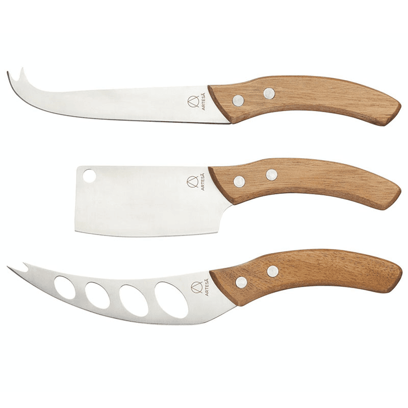 Cheese knife set, Acacia Wood/Stainless Steel