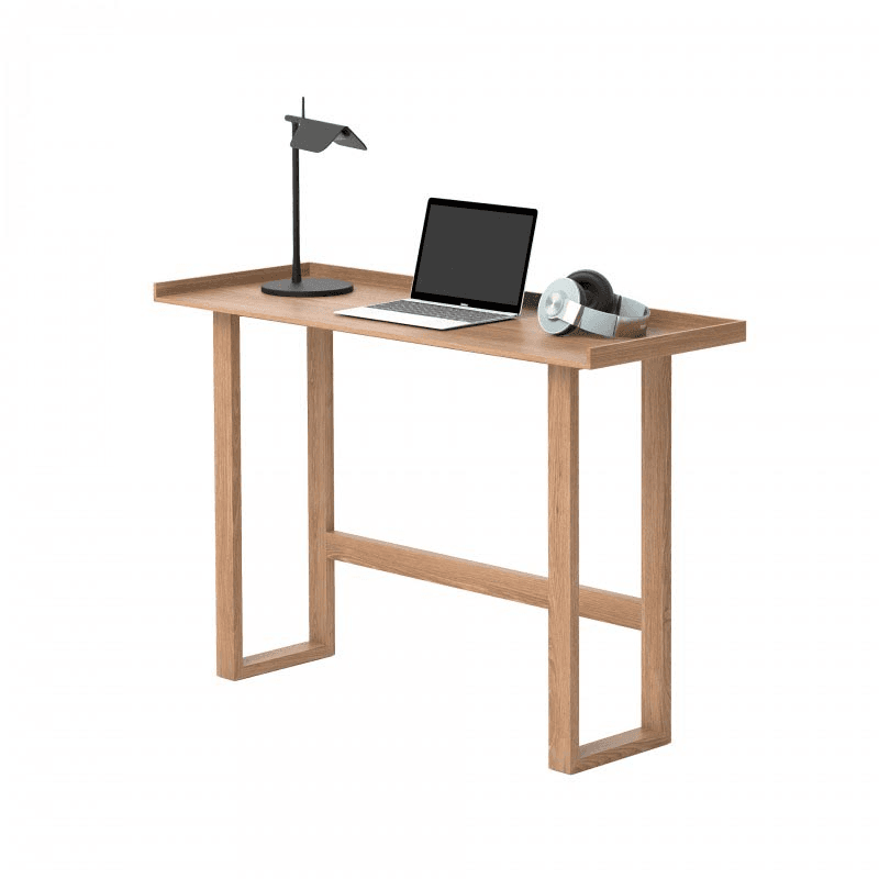 Slim Laptop Writing Table, Oak