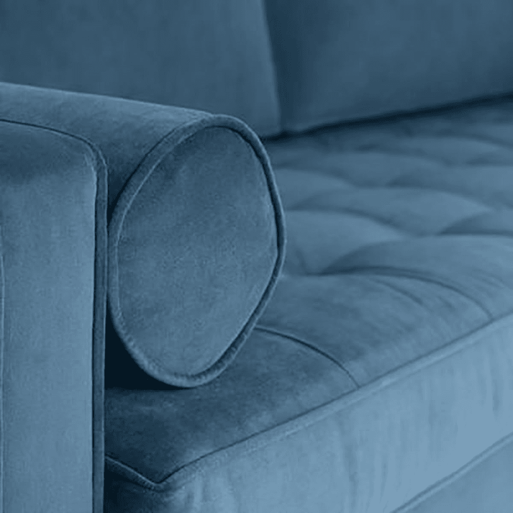 Model 02 Velvet Sofa, Teal