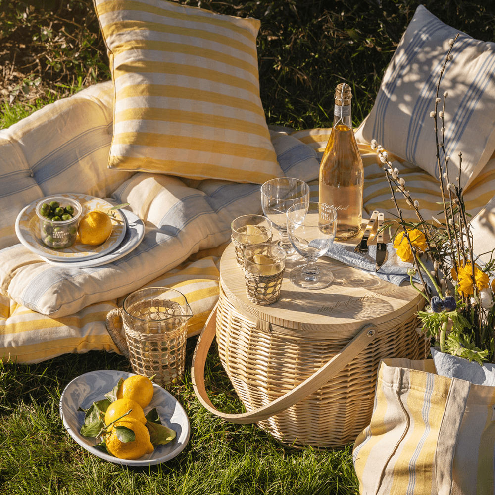 Lea Insulated Picnic Basket, Natural
