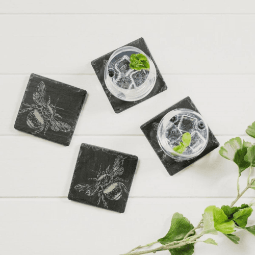 Image showing the Bee Set of 4 Coasters product.