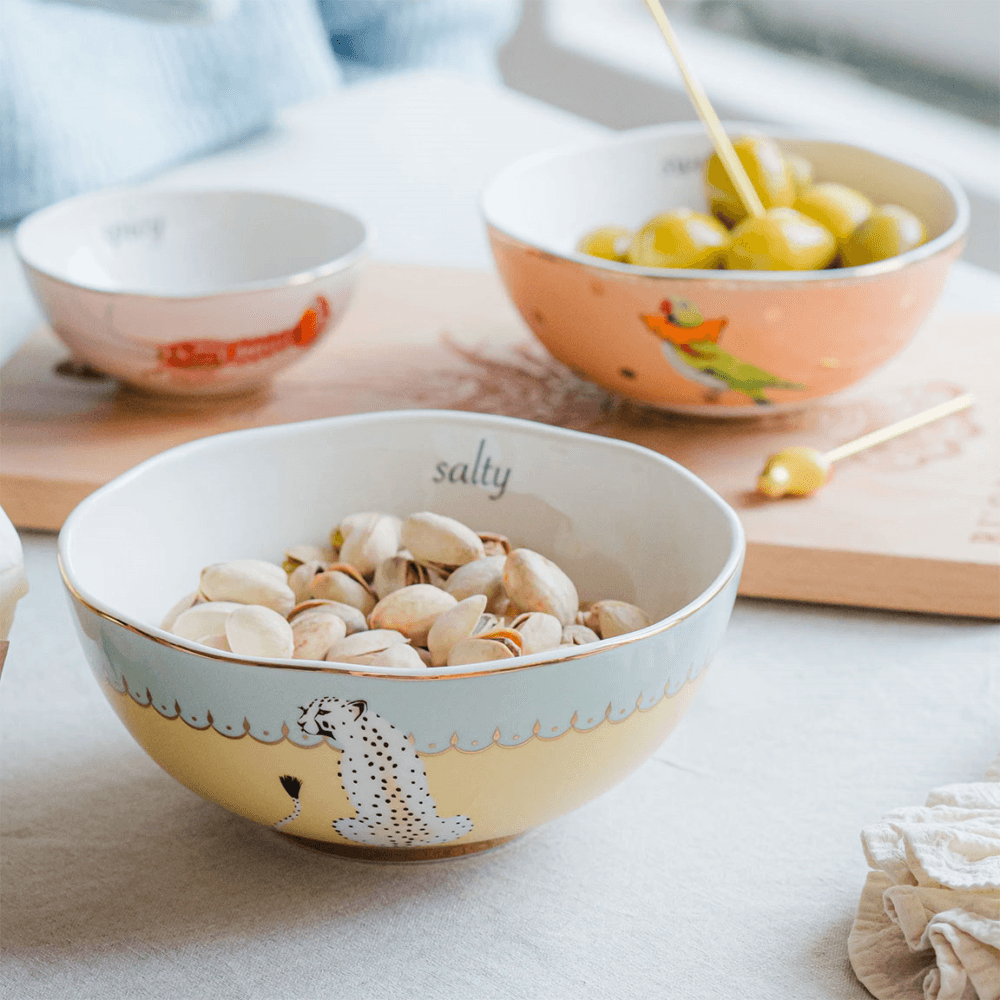 Cheetah Set of 3 Nesting Bowls, Multi