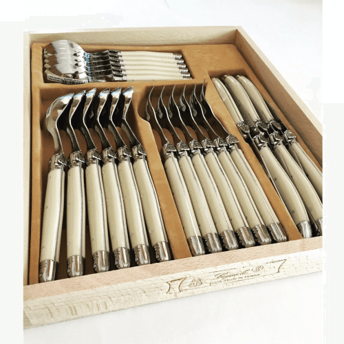 Image showing the 24 Piece Cutlery Set, Ivory product.