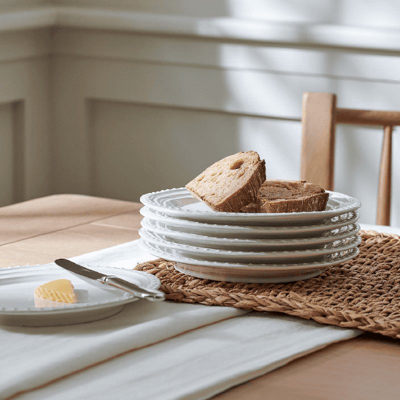 Bowsley Set of 6 Side Plates, White