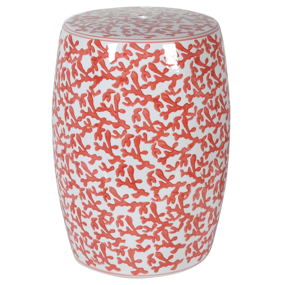 Porcelain Stool, Red