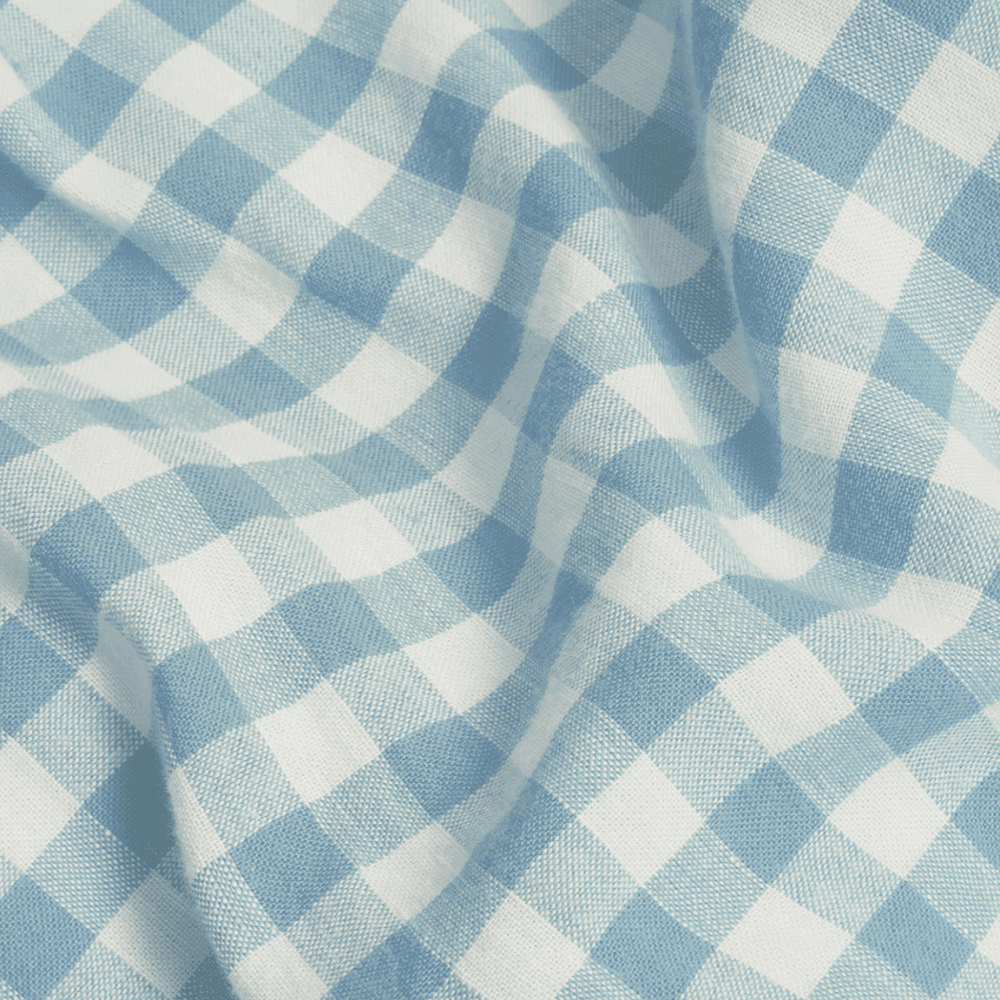 Gingham Linen Blend Duvet Cover
