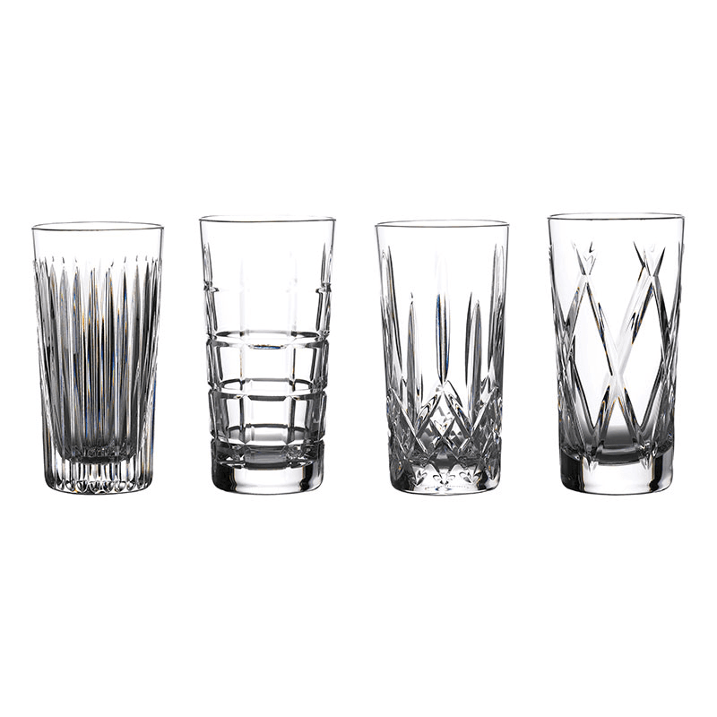 Gin Journeys Set of 4 Hiball Glasses, Clear