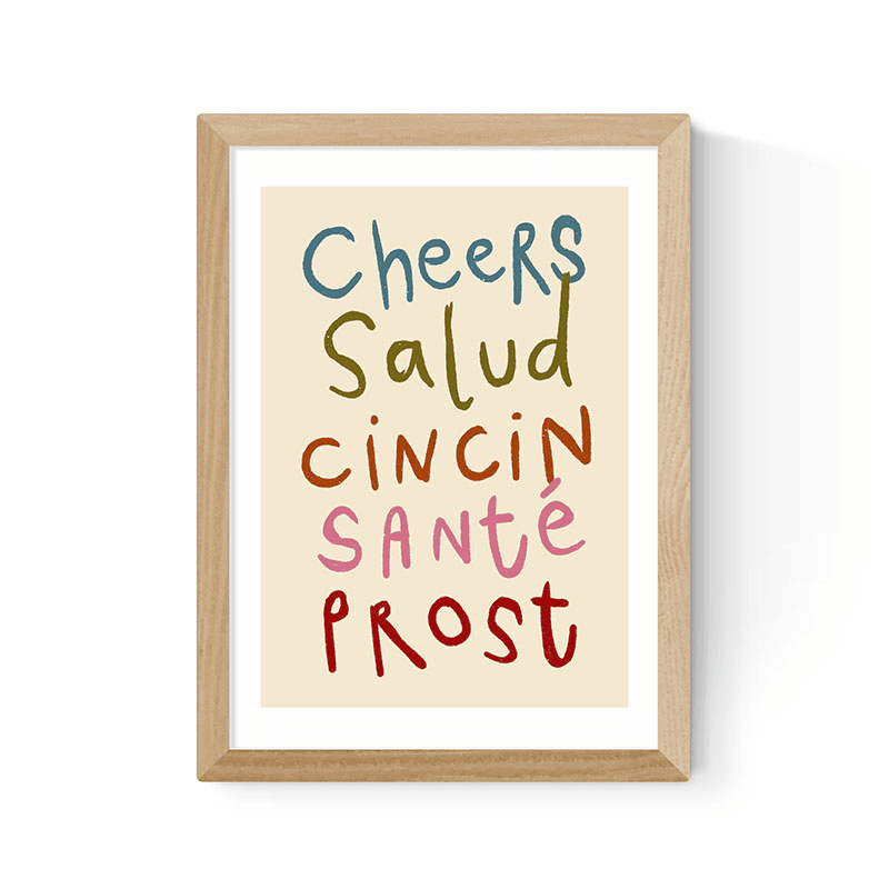 SimplyExtraJordanary Cheers By Cheers Print, Oak Frame