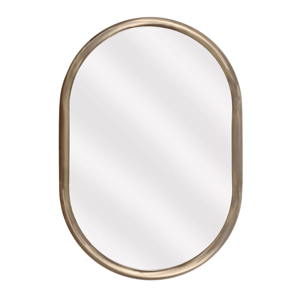 Novello Wall Mirror, Antique Brass Finish