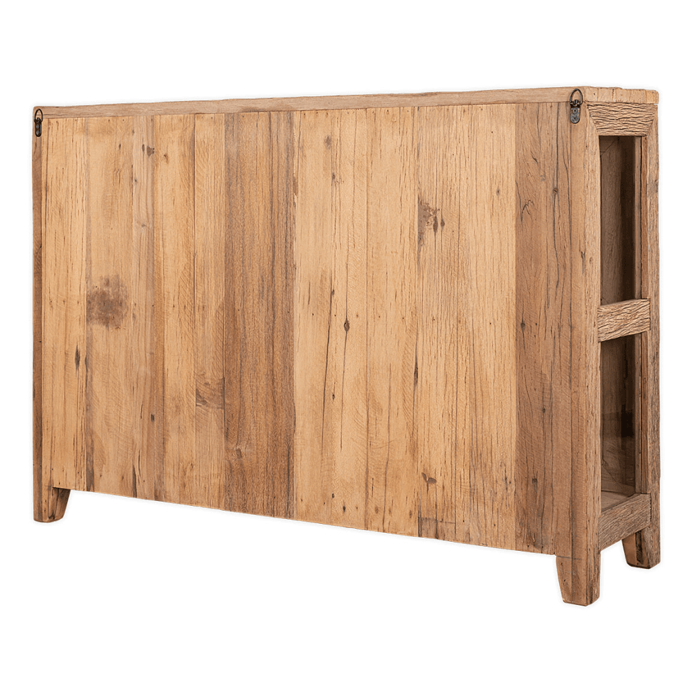 Ibo Reclaimed Wood & Glass Sideboard, Natural