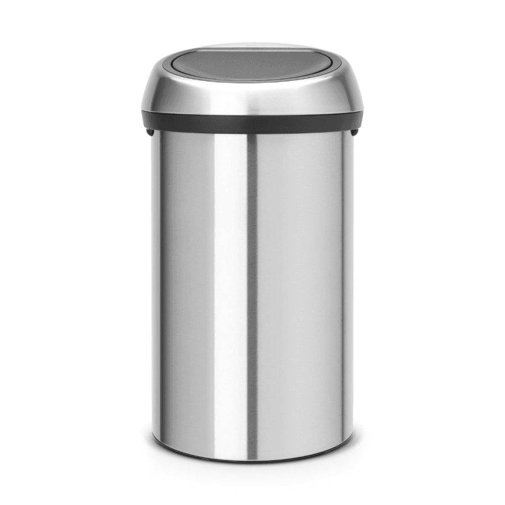 Touch Bin, Matt Steel With Matt Steel Lid