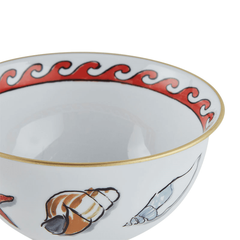Il Viaggio Di Nettuno Hand-Decorated Porcelain Bowl, White
