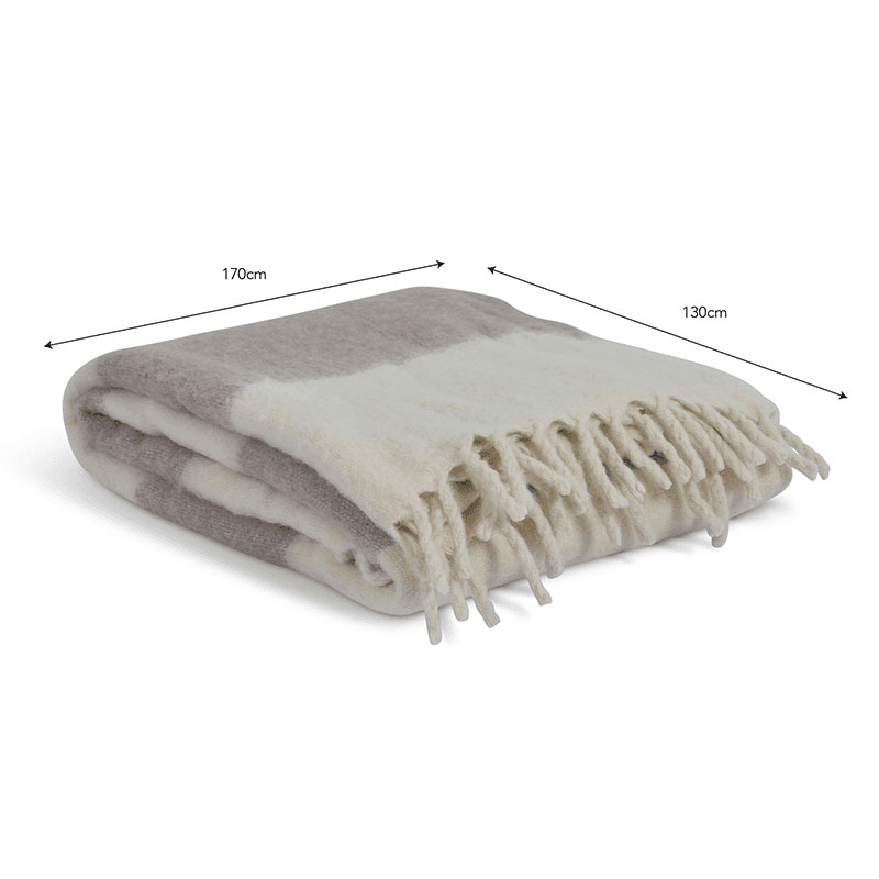 Leigh Wide Stripe Throw, Natural Stripe