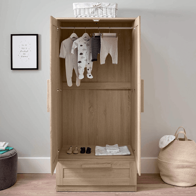 Atlas 3 Piece Nursery Furniture Set (excl. Mattress), Light Oak