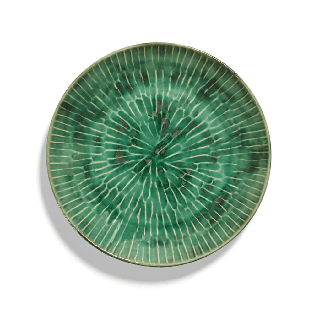 Verde Lanza by Pascale Naessen Set of 2 Dinner Plates, Green