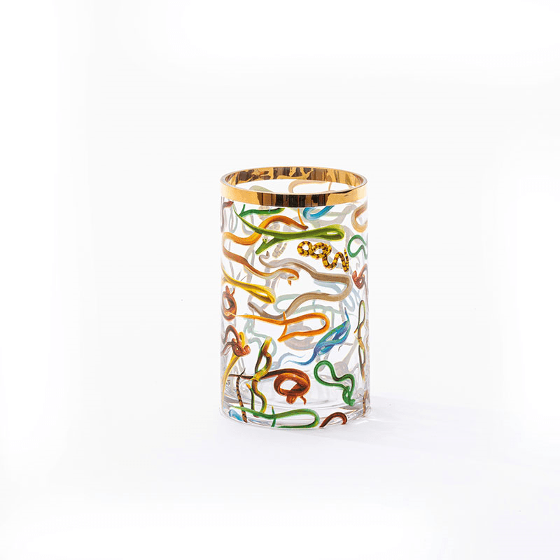 Toiletpaper Snakes Cylindrical Vase