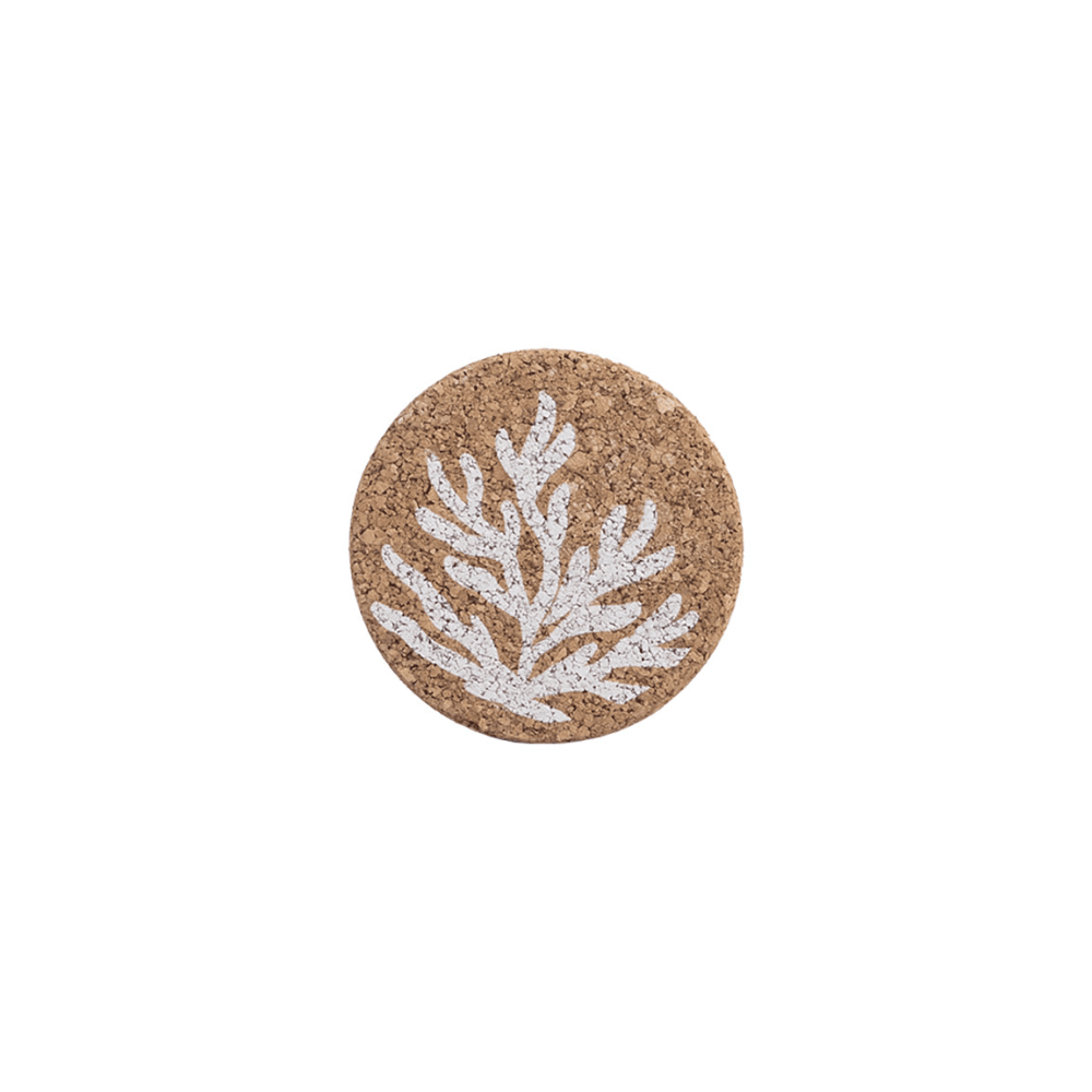White Coral Set of 4 Coasters & Placemats Set, Natural
