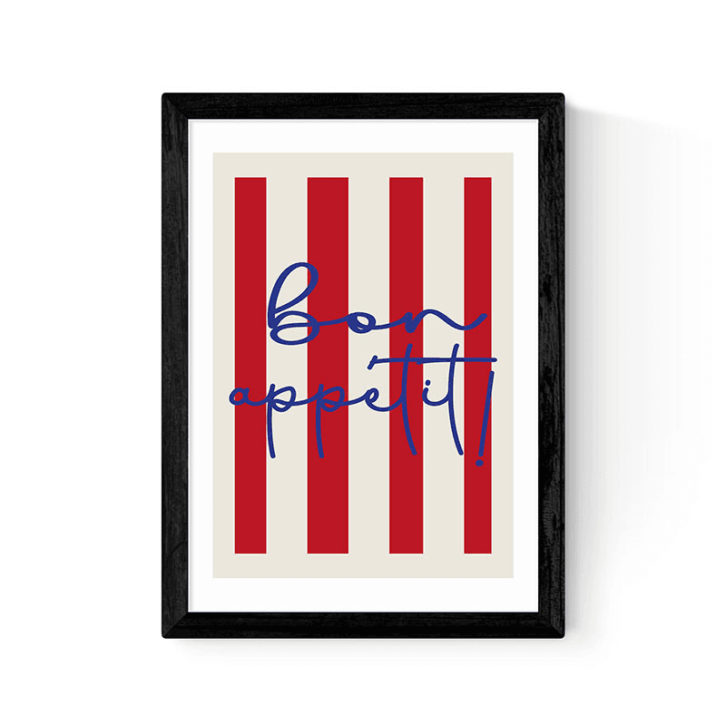Inoui Bon Appa©Tit Print, Black Frame