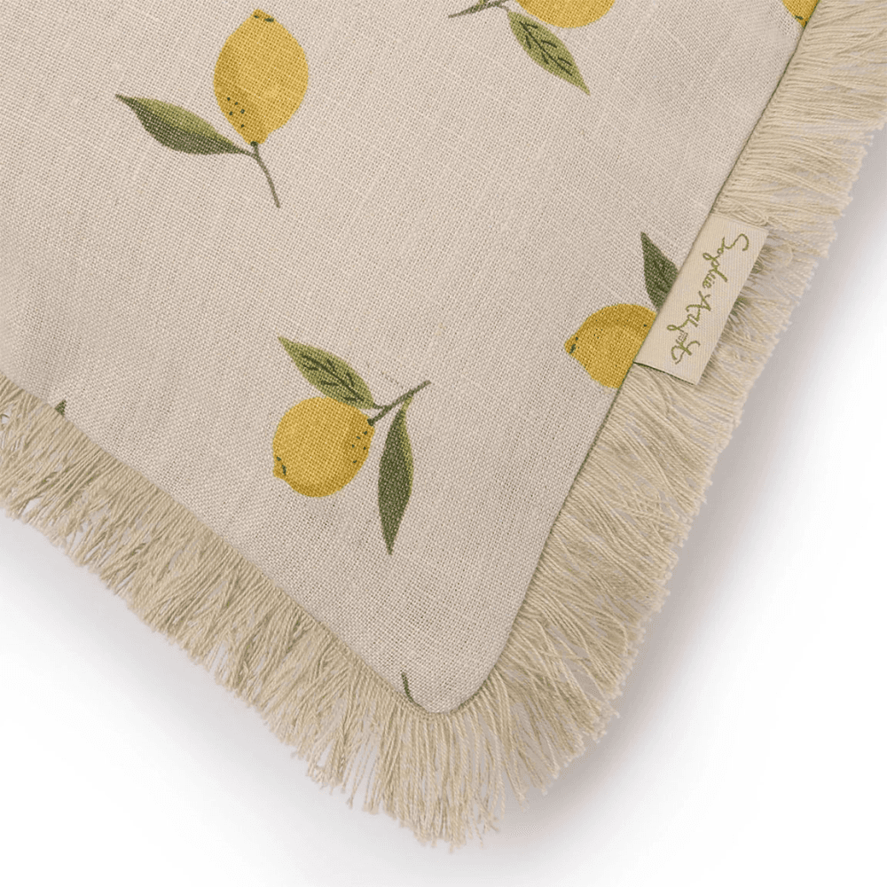 Lemons Cushion, Natural