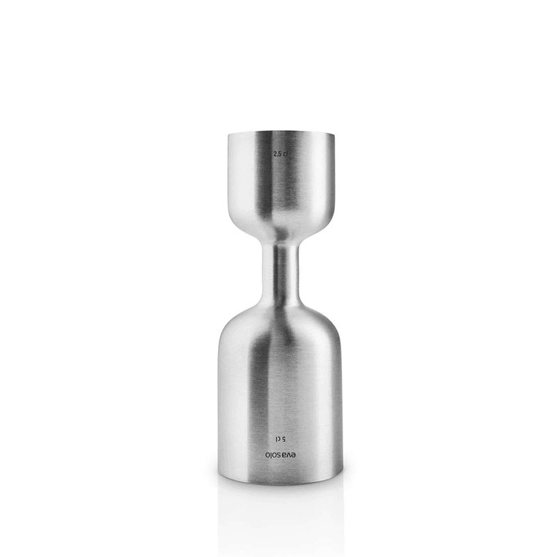 Liquid Lounge Cocktail Measuring Jigger, Brushed Steel