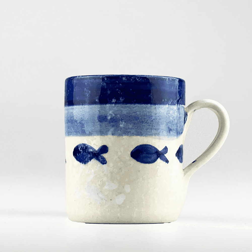 Fish Mug, Blue
