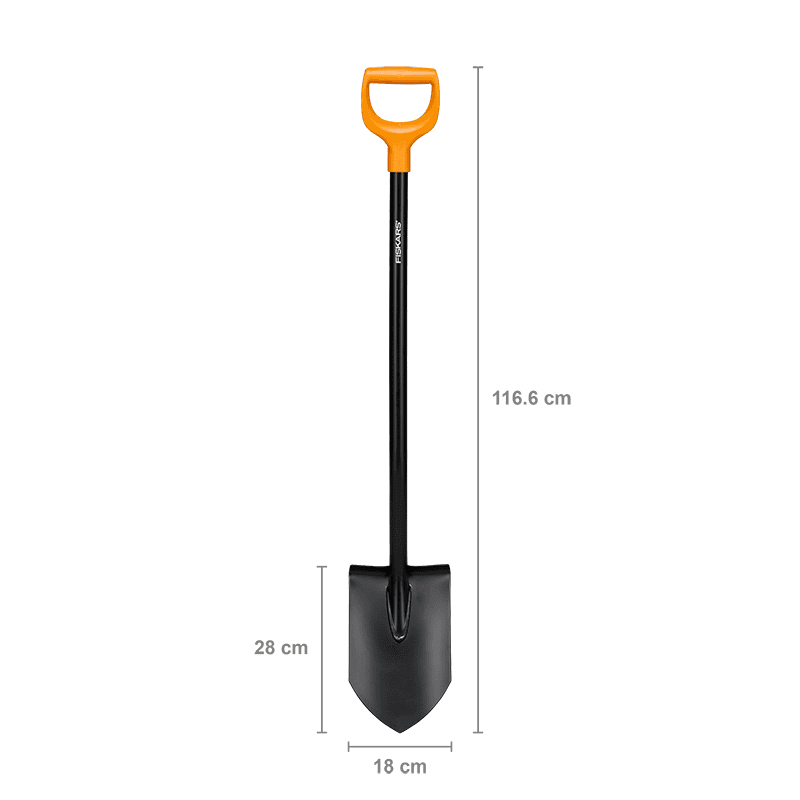 Solid Pointed Spade, Black