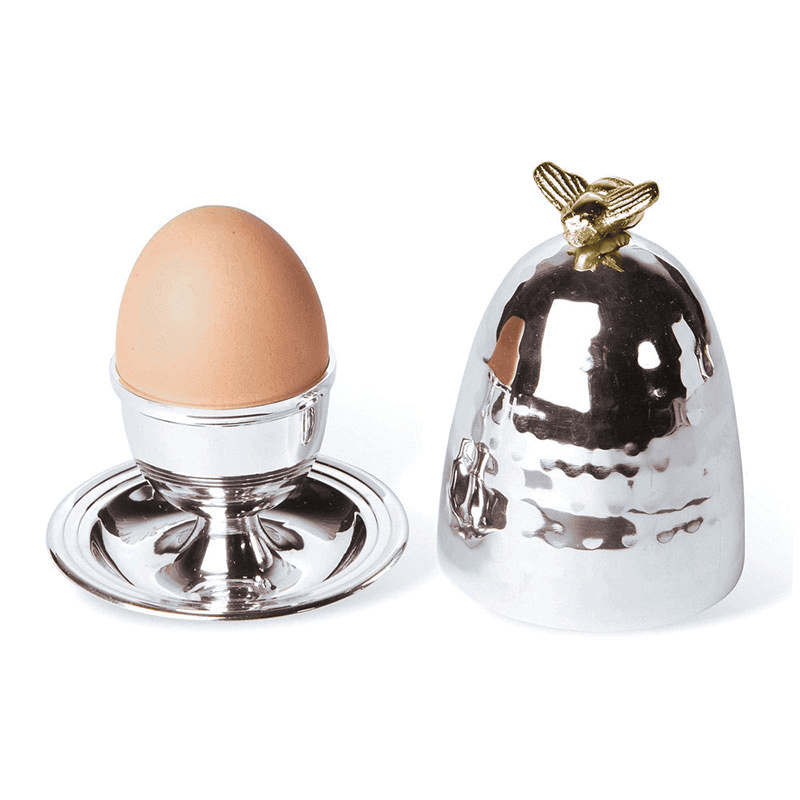 Bee Egg Cup, Silver & Gold
