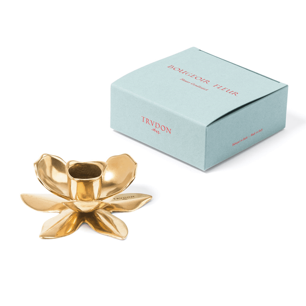 Flower Candlestick, Gold