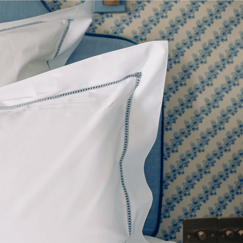 Georgiana Pillowcase, Dusky Blue