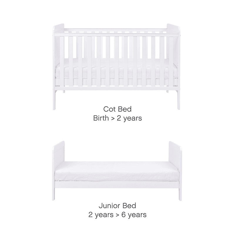 Rio Cot Bed with Cot Top Changer & Mattress