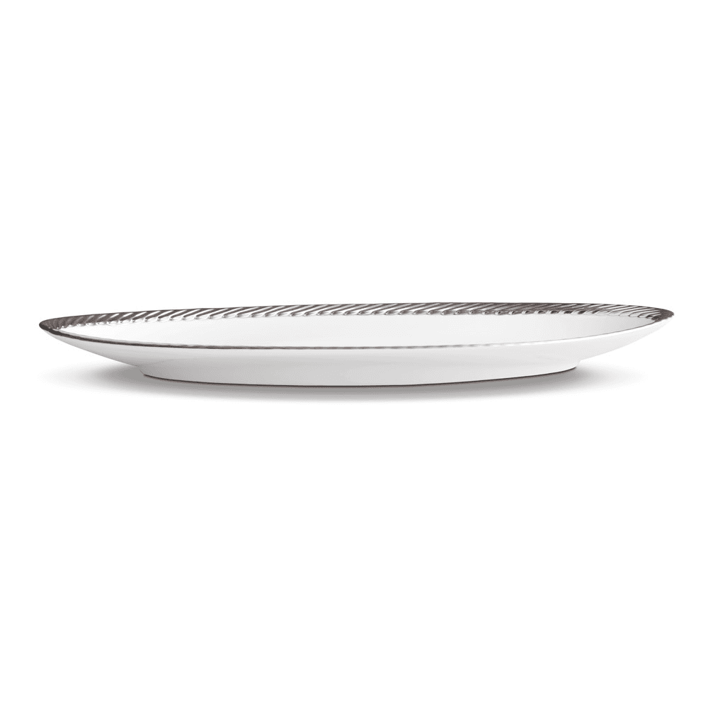 Corde Large oval platter, Platinum
