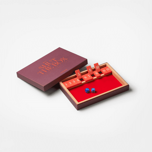 Image showing the Classic Shut the Box, Deep Maroon product.