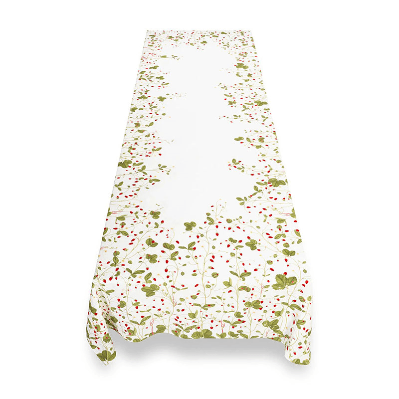 Fraise De Bois Linen Tablecloth, Red
