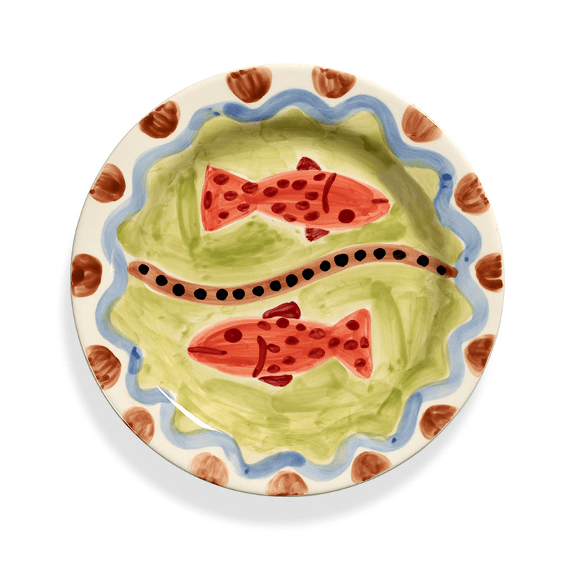 Santiago de Borja by Shurleey Set of 2 Dinner Plates, 03 The Lovers
