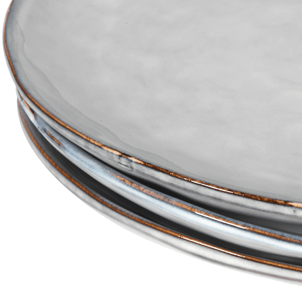 Flax Set of 4 Dinner Plates, White