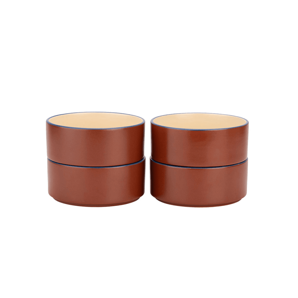 Modern Studio Set of 4 Cereal Bowls, Brown