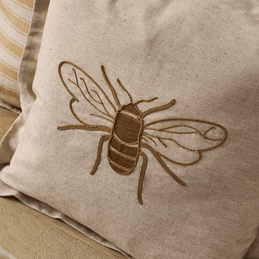 Bees Cushion, Natural