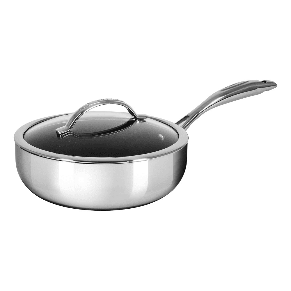 HaptIQ Deep saute pan with lid, Metallic