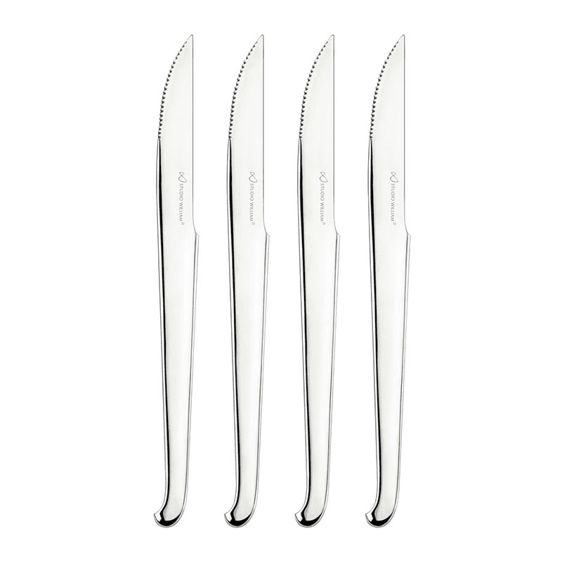 Balsa 4 Piece Steak Knife Set Gift Boxed, Mirror Finish