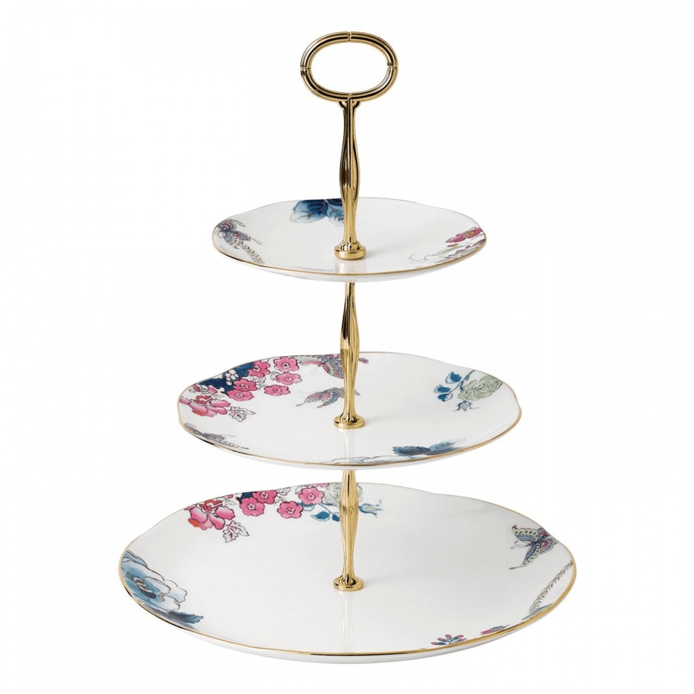 Harlequin Collection - Butterfly Bloom 3 Tier Cake Stand