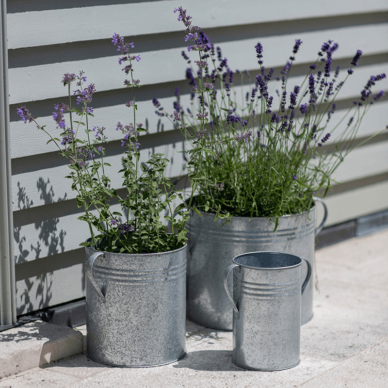 Set of 3 Planters, Grey