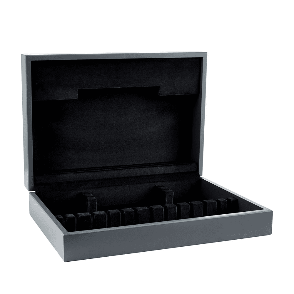 Yorkshire Canteen with Cotton Velvet Lining (Canteen Only without Cutlery), Black
