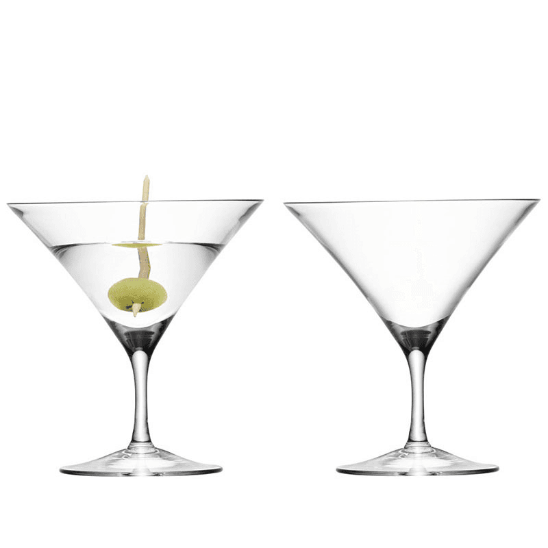 Bar Martini Glasses Set of 2, Clear