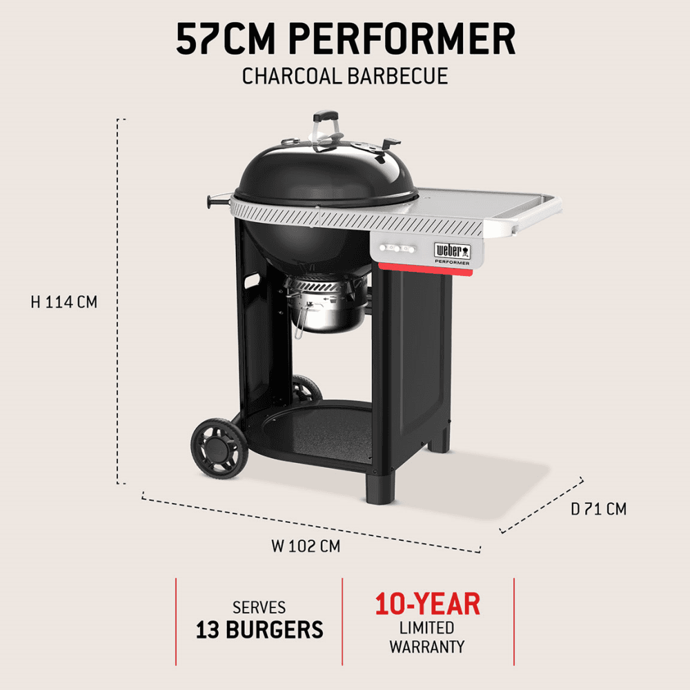 Performer Charcoal Barbecue, Black