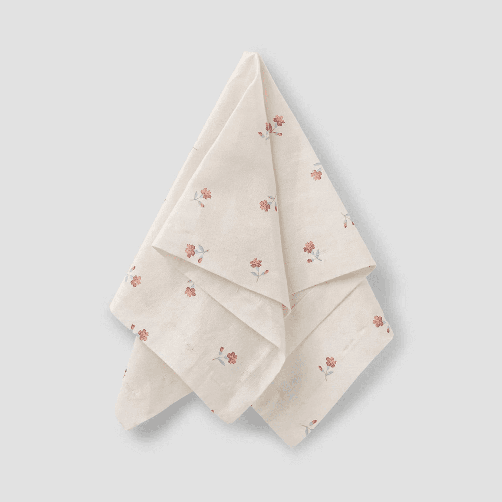 Posy Bud Set of 4 Napkins, Pearl