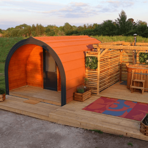 Image showing the One Night Lancashire Glamping Break with Wood Fired Hot Tub for Two at Stanley Villa product.